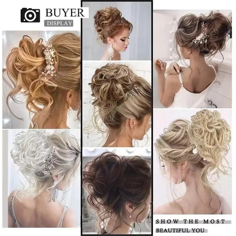 ISIGROSI Haarteile, Locken Chignon, Ombre-Braun, Damen - Bild 3