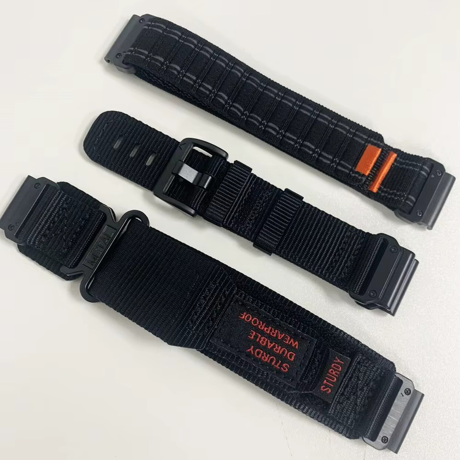 Garmin Uhrenarmband Nylon, Schwarz, 22mm, 26mm - Bild 3