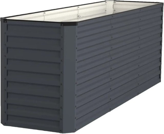 VidaAtHome.de RIVARO Select Hochbeet aus Stahl in Graphitgrau und Schwarz, B/T/H: 260 x 70 x 90 cm - Bild 1