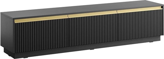 Posinia TV-Hängeschrank Modern in Schwarz und Gold, Breite: 181,5 cm - Bild 1