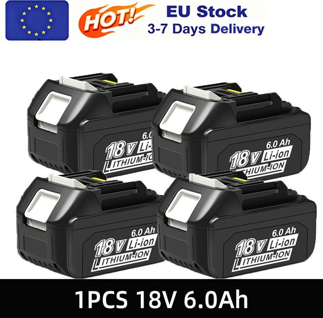Makita BL1860 Wiederaufladbarer Lithium-Ionen Akku 18V 6000mAh Schwarz - Bild 1