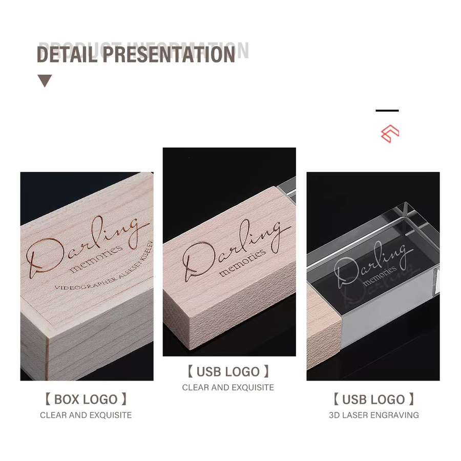 JASTER USB-Flash-Laufwerk mit individuellem Logo in Holz-Optik, USB-A und USB-C Anschluss, Farbe: Braun - Bild 4