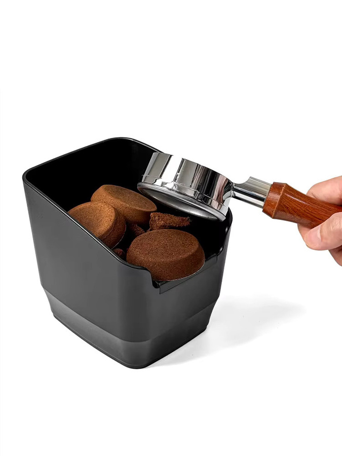 PERFFEE Kaffeesatzbehälter und Espresso-Abklopfbehälter in Schwarz aus Kunststoff - Bild 6