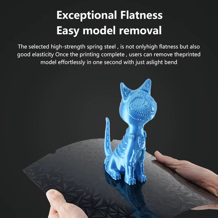 Qiilu 3D-Bauplatte mit strukturierter PEI-Oberfläche und glattem PET für FDM-3D-Drucker, kompatibel mit Ender-3 S1, Ender-3 S1 Pro, End-5 S1 und K1, Farbe: Gelb - Bild 2