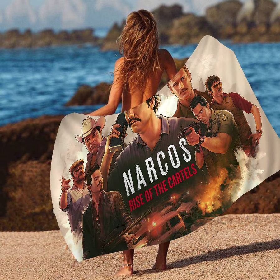 Potdemiel Narcos TV-Serie Pablo Escobar Mikrofaser-Strandtuch, Multicolour, saugfähig und schnell trocknend - Bild 4