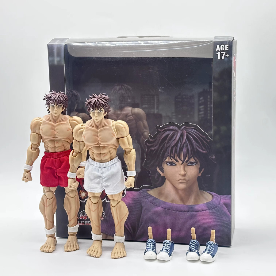 Bandai Baki Actionfigur, Muskulöse Männliche Actionfigur, Kampfpose, Austauschbares Zubehör - Bild 4