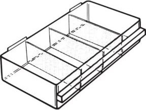 Raaco Trennplättchen-Set aus Kunststoff in transparent für Schubladentyp 150-03/04 - Bild 1