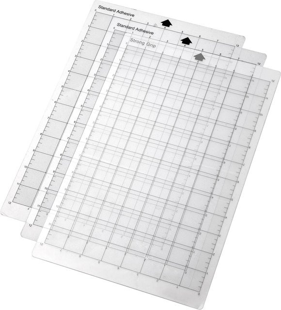 Silhouette Ersatz Schneidematten Set mit Messraster, Transparent, 10 Stück, 8 x 12 Zoll, für Silhouette Cameo Explore Plotter - Bild 1