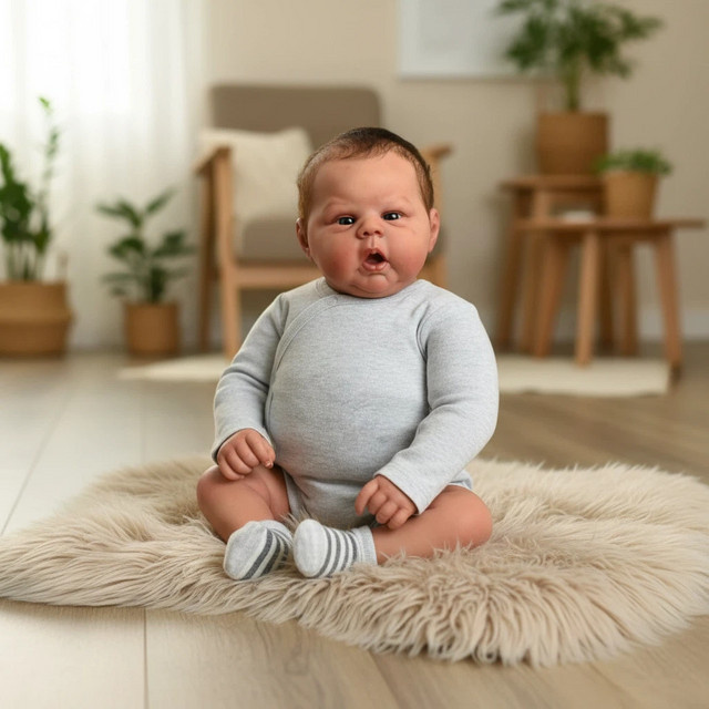 NPK Gounchi Babypuppe, handgemachte Neugeborene Bebe Reborn Puppe, 20 Zoll - Bild 1
