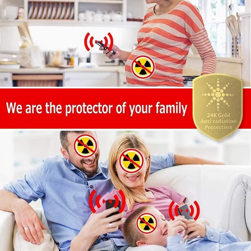 Universal EMF Schutz Aufkleber in Gold für Handy, Laptop und Tablet zur Anti-Strahlung-Abschirmung - Bild 2