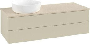 V&B Waschtischunterschrank Antao mit Beleuchtung, Farbe Grau lackiert, B/T/H: 120 x 36 x 50 cm - Bild 1