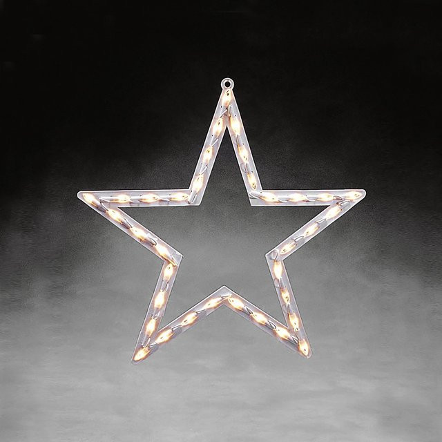 Konstsmide LED-Silhouette Stern in Weiß mit 35 warmweißen LEDs für Weihnachten und Winter - Bild 1