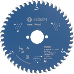 Bosch Expert for Wood Kreissägeblatt mit 48 Zähnen, Carbide Tipped, Blau, Durchmesser: 165 mm, Bohrung: 30 mm, Dicke: 2,6 mm - Bild 1