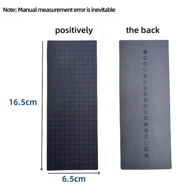 Magnetische Teileablage-Matte SK in Schwarz zur Schraubenaufbewahrung und als Arbeitsunterlage für die Elektronik-Demontage, B/T/H: 16,5 x 6,5 cm - Bild 3