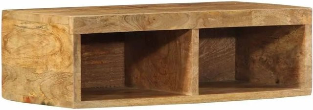 vidaXL TV-Wandschrank aus rauem Mangoholz in Braun, B/T/H: 60 x 30 x 19 cm - Bild 1