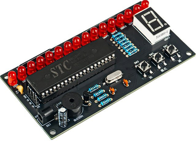 UICPAL DIY Elektronik-Bausatz mit STC89C52RC PCB, Einstellbare Geschwindigkeit und LED-Musik-Lauflicht, DC5V Löt-Übungsset - Bild 1