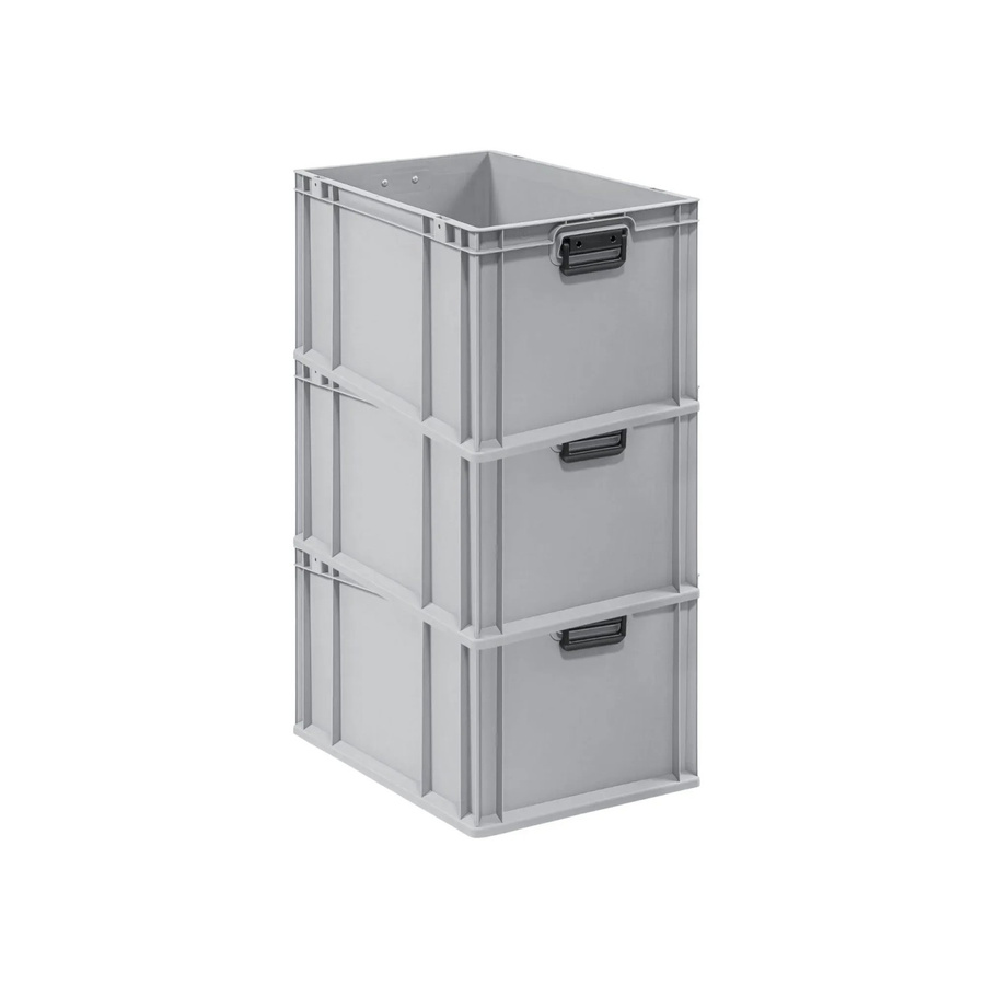 PROREGAL Spar Set 3x Eurobox Nextgen Portable Duo Transportbehälter Grau H x B x T: 32 x 40 x 60 cm, 65 Liter - Bild 2
