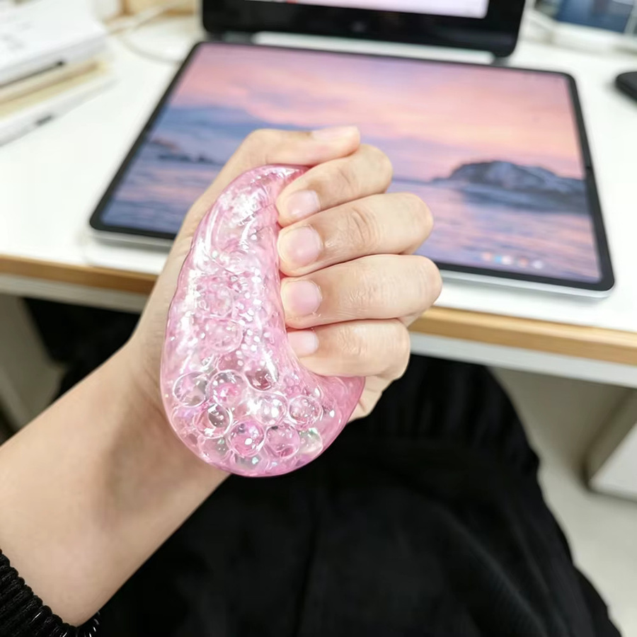 hairun Glitzer-Dumpling Ultra Rare Glitter Hidden Edition Dumplings, Sensorischer Dampfgarer, Weiches Fidget-Spielzeug TPR Teigball zur Stresslinderung - Bild 2