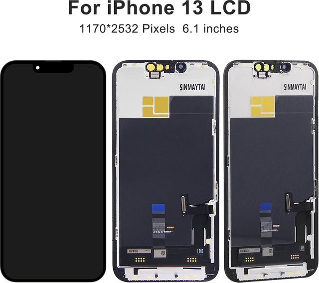 Sinmaytai JK Soft OLED LCD 3D Touch Digitizer Display Ersatz für iPhone 13, Farbe: Schwarz, kompatibel mit A2633 A2482 - Bild 1