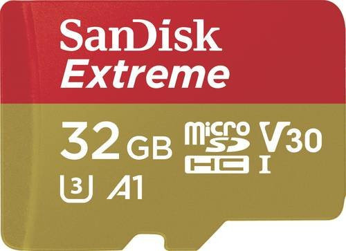 SanDisk Extreme microSDHC-Speicherkarte 32GB mit A1 Application Performance Class und V30 Video Speed Class für Mobile Gaming - Bild 1