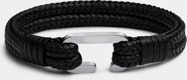 Armband Edelstahl, Schwarz, Unisex, 19cm - Bild 1