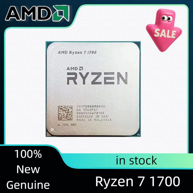 AMD Ryzen 7 1700 Prozessor mit 8 Kernen und 16 Threads, 3,0 GHz, Sockel AM4, Silber - Bild 1