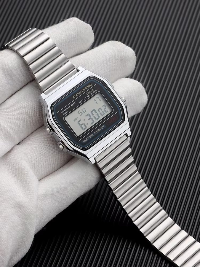 Casio Uhrenarmband Edelstahl, Silber, Herren Damen - Bild 4