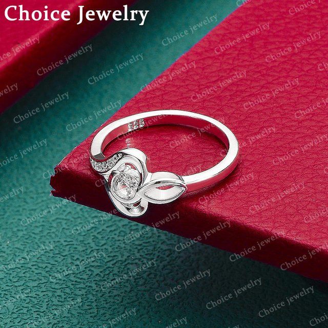 Grace Noble Ehering, 925 Silber, Zirkonia, Unisex - Bild 1