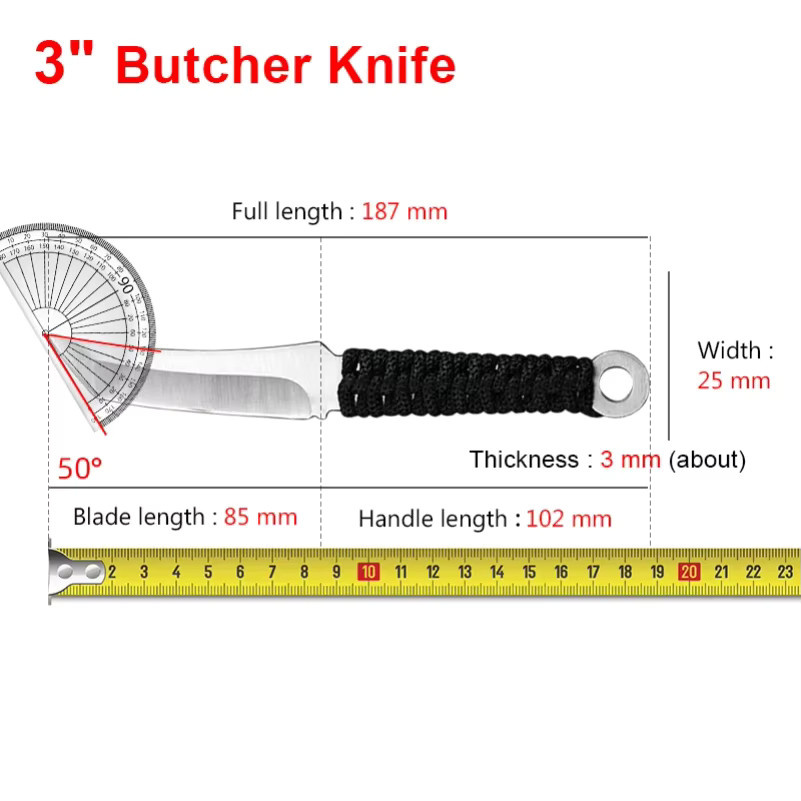 GuanQi Handgeschmiedetes Ausbeinmesser in Silber zum Schneiden von Fleisch, Fisch und Gemüse - Bild 6