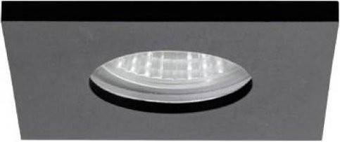 Brumberg Einbauleuchte LED quadratisch in Schwarz mit transparentem Glas, IP44 geschützt - Bild 1