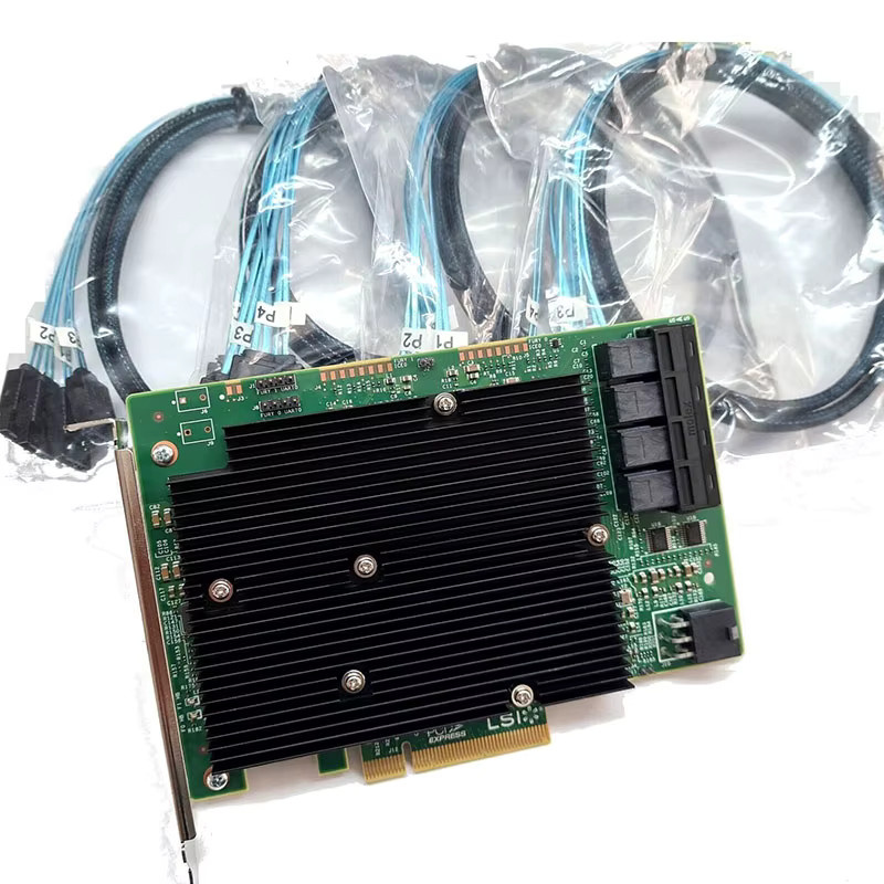 LSI 9300-16i 16-Port Host-Bus-Adapter LSI00447 12 GB/s RAID Controller Card Schwarz mit SFF-8643-Kabel - Bild 2