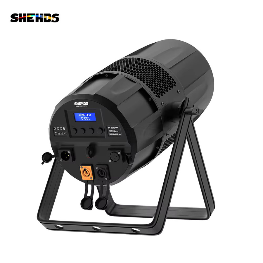 SHEHDS 300W LED RGBW 4in1 COB Par-Licht mit Zoom und Wash, IP65 wasserdicht, Schwarz - Bild 1