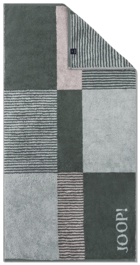 JOOP! Divided Squares 1705 DT Duschtuch in Grau mit grafischem Design aus Baumwolle - Bild 1
