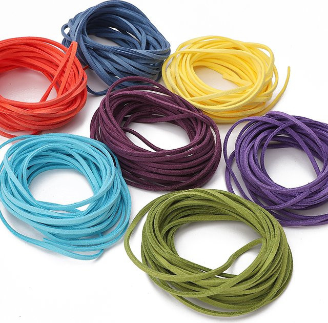 Wildlederimitat Schnur, mehrfarbig, für DIY Choker Halskette - Bild 1