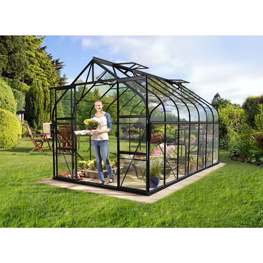 Vitavia Gewächshaus Diana 11500 in Schwarz mit Glas-Sicherheitsglas und Glockendach - Bild 2