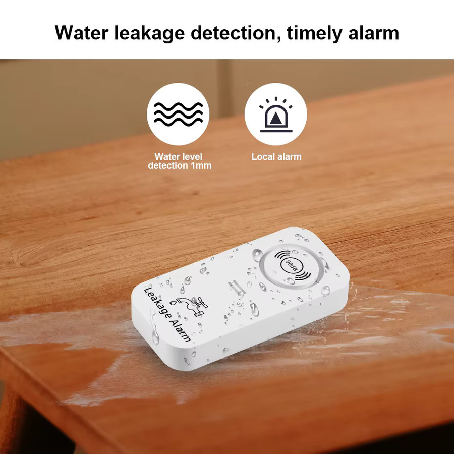 KERUI Wasserleck-Alarmmelder in Weiß mit 90 dB, kabelloser Wassersensor zur Überwachung von Lecks und Tropfen für das KERUI-Alarmsystem - Bild 2