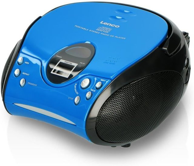 Lenco SCD-24 Tragbares FM-Radio mit CD-Player in Blau/Schwarz - Bild 1