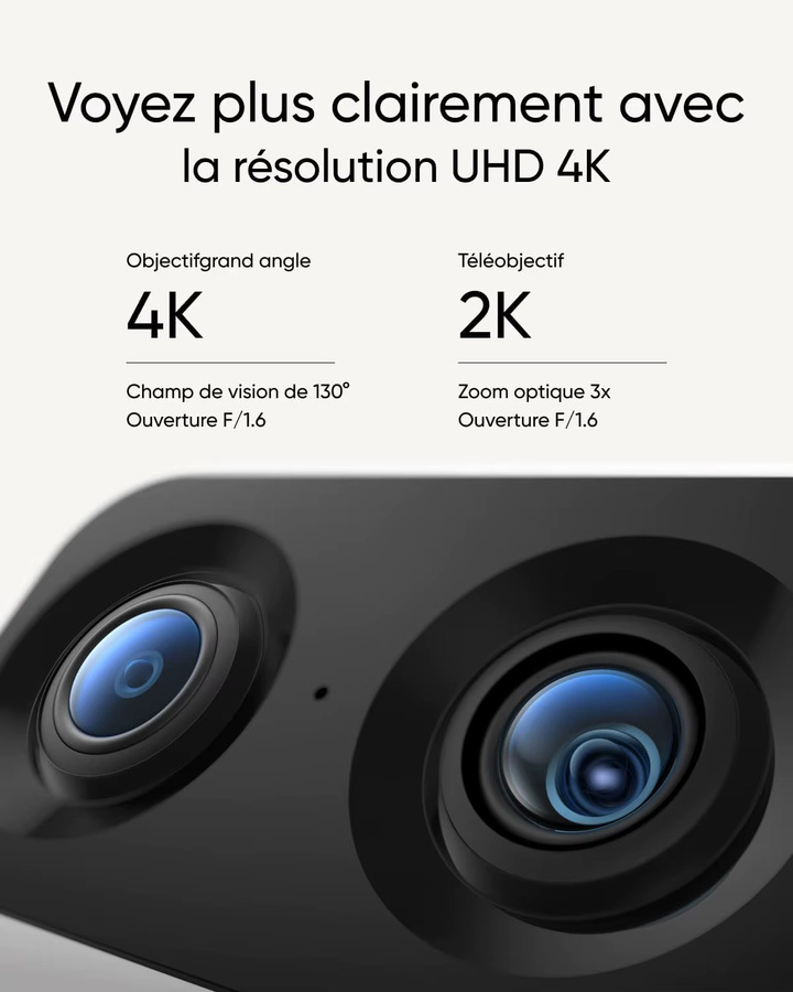 eufy Security Indoor Cam S350 Dual-Kamera in Weiß mit 4K UHD, 8x Zoom und 360 Grad Sicht für Baby- und Haustierüberwachung mit KI-Tracking und 2.4G/5G Wi-Fi - Bild 5