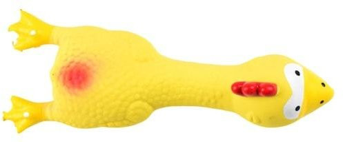 yangyizhi Hundespielzeug Huhn aus Latex, mit Geräuschen, gelb - Bild 1