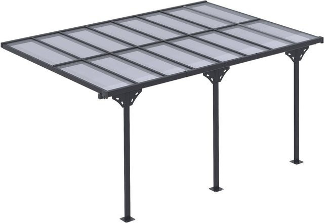 Outsunny Pavillon aus Aluminium und Polycarbonat in Grau B/H/L: 302 x 250 x 435 cm - Bild 1