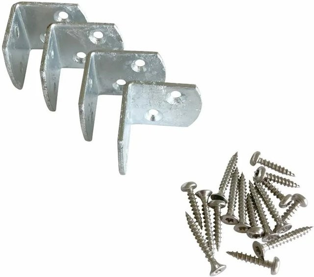 Plus Winkelbeschläge aus verzinktem Stahl in Silber - Bild 1