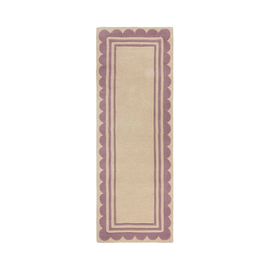Flair Rugs Wollteppich Lois handgetuftcht aus Bio-Wolle in Lila-Beige B: 80 cm, L: 230 cm - Bild 2