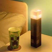 Paladone Minecraft Fackel LED-Leuchte in Braun und Gelb mit warmweißem Licht - Bild 1