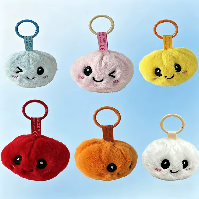 TreasuringU Baozi-förmige Schlüsselanhänger-Tasche, Plüschtier, Bunt / Mehrfarbig - Bild 2