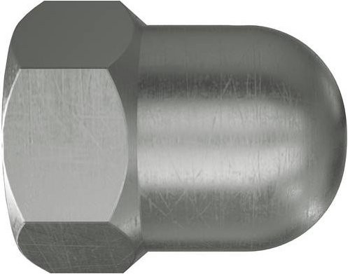 Fischer FAZ II Plus Hutmutter M10 aus rostfreiem Edelstahl in Silber, 20 Stück - Bild 1