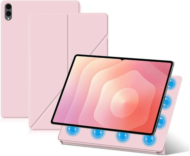 Intelligente magnetische Buchhülle für Samsung Galaxy Tab S11 11 Zoll und Tab S11 Ultra 14,6 Zoll in Rosa - Bild 1