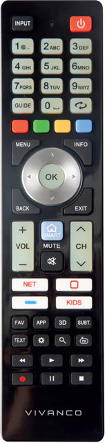 Vivanco Universalfernbedienung 4in1 in Schwarz, PC programmierbar (37600) - Bild 1