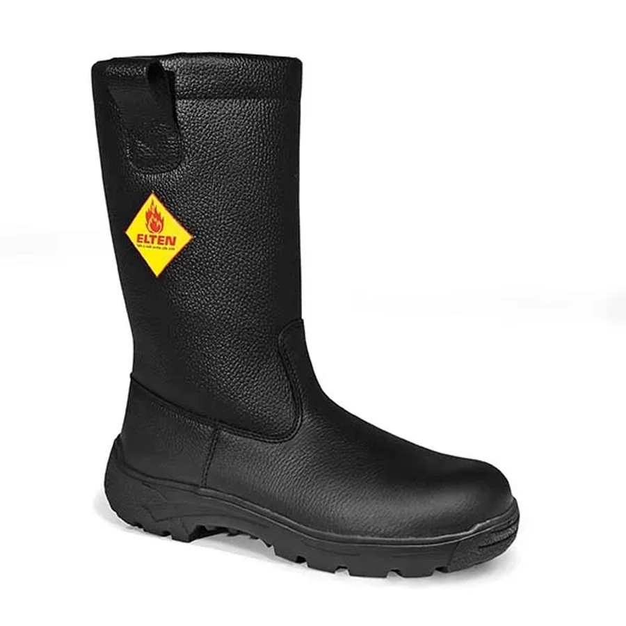 Elten Feuerwehrschlupfstiefel Master F2A aus Rindleder in Schwarz, Größe 38 - Bild 2