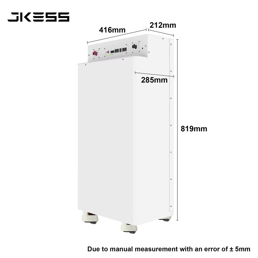 JKESS DIY Batteriegehäuse mit JK PB2A16S20P BMS und 4,3-Zoll-LCD für LiFePO4 48V 51,2V 280Ah-320Ah Energiespeicher (ohne Batterie) - Bild 2