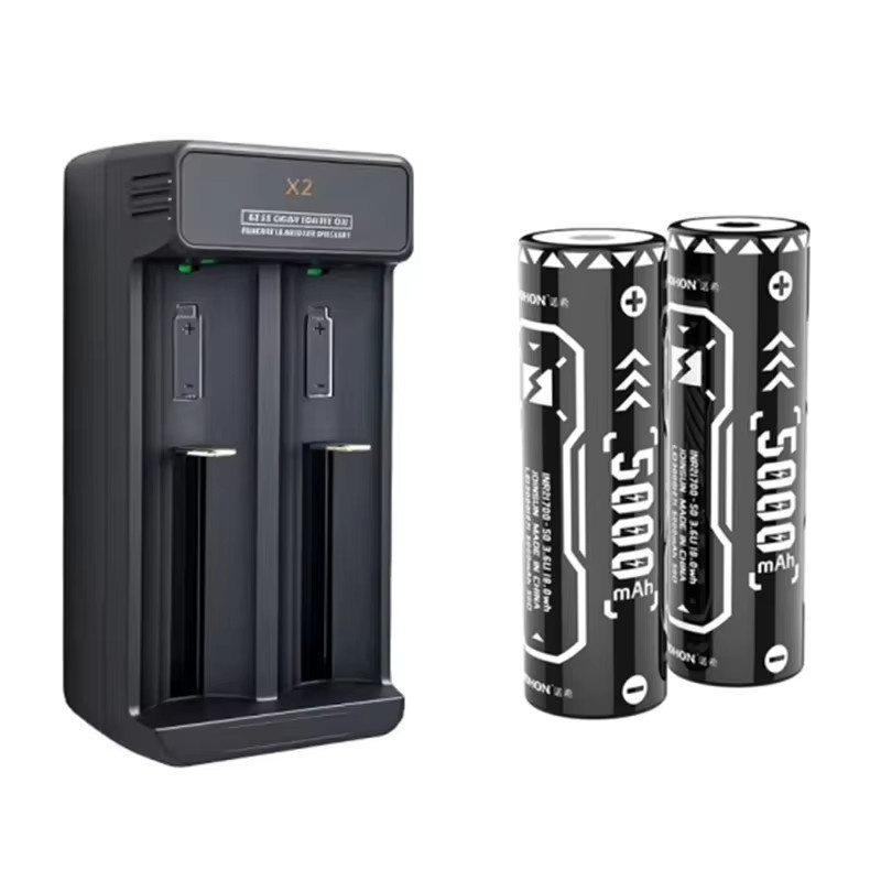 NOHON 21700 Akku-Set mit Ladegerät, 5000 mAh, 30 A, Schwarz - Bild 7